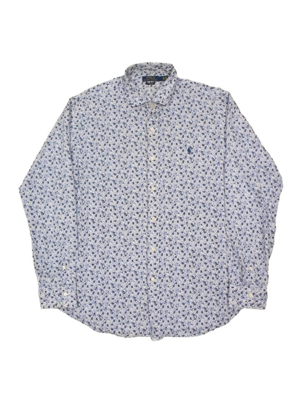Polo Ralph Lauren Dress Shirt Floral Print Cotton Long Sleeve Classic Fit 17 XL